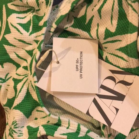 NWT Zara 8-9Y floral waffle texture bikini - Picture 5 of 5